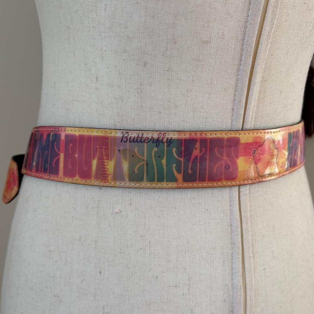 Groovy Holographic Butterfly Belt